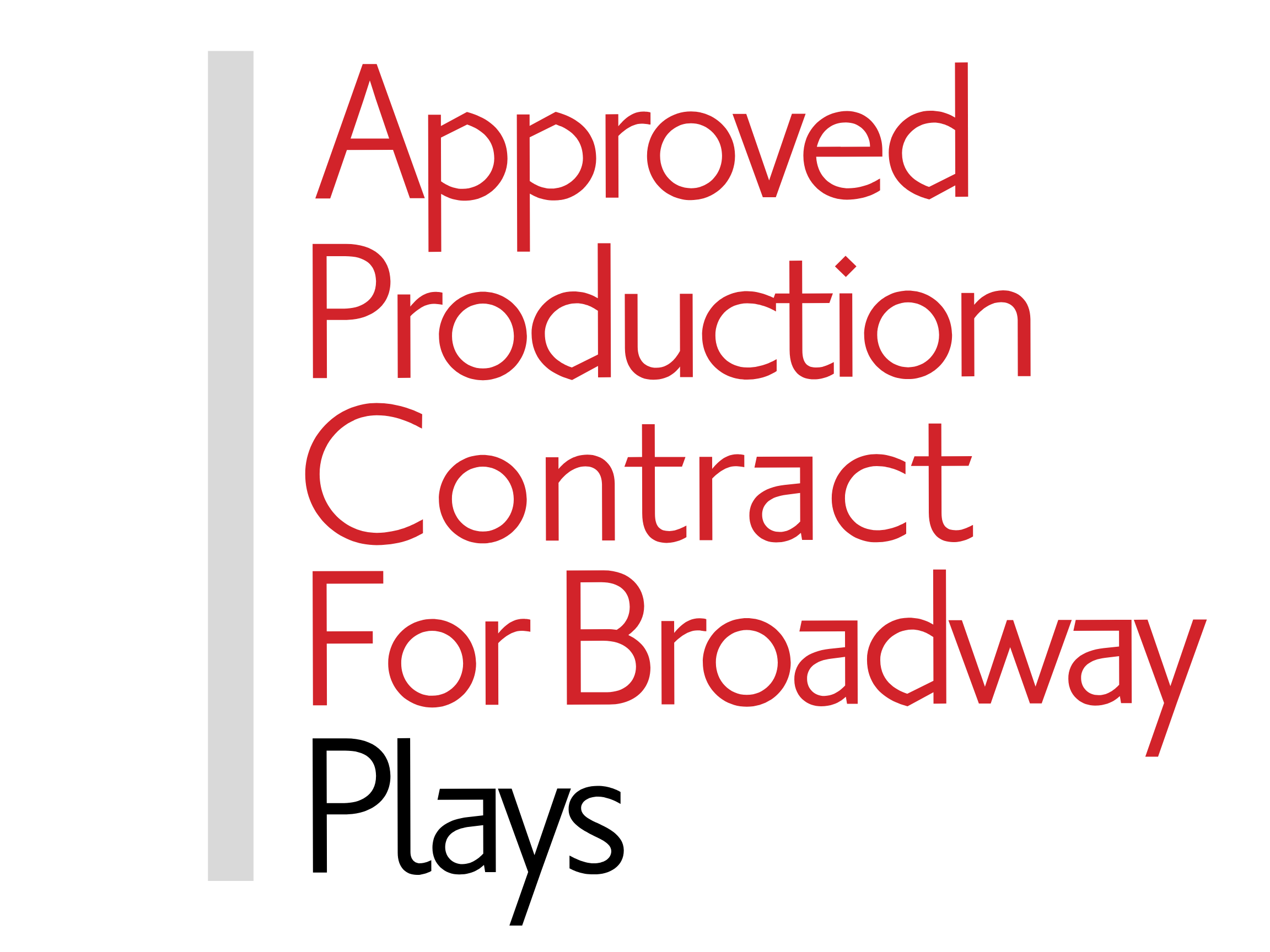 Approved Production Contract for Broadway Plays