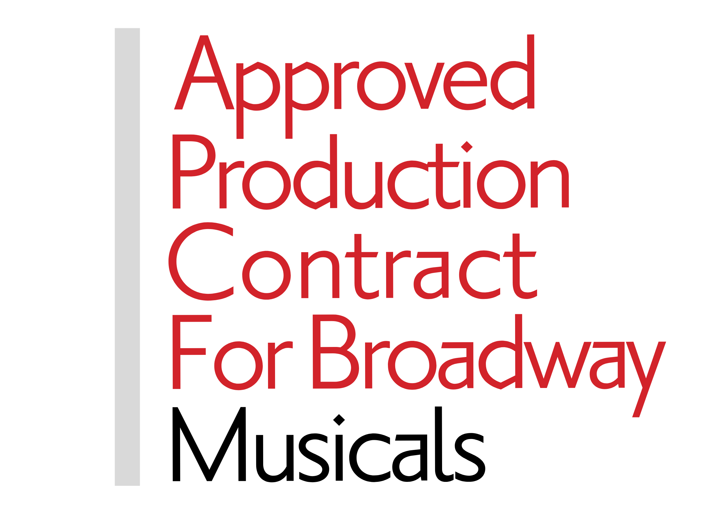 Approved Production Contract for Broadway Musicals