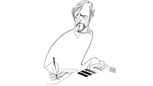 Illustration of Stephen Sondheim © The Al Hirschfeld Foundation. www.AlHirschfeldFoundation.org